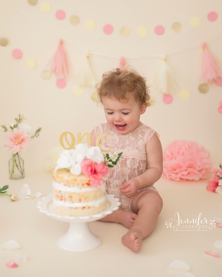cake smash, naked cake, mount washington KY, first birthday, milestone photography, one year