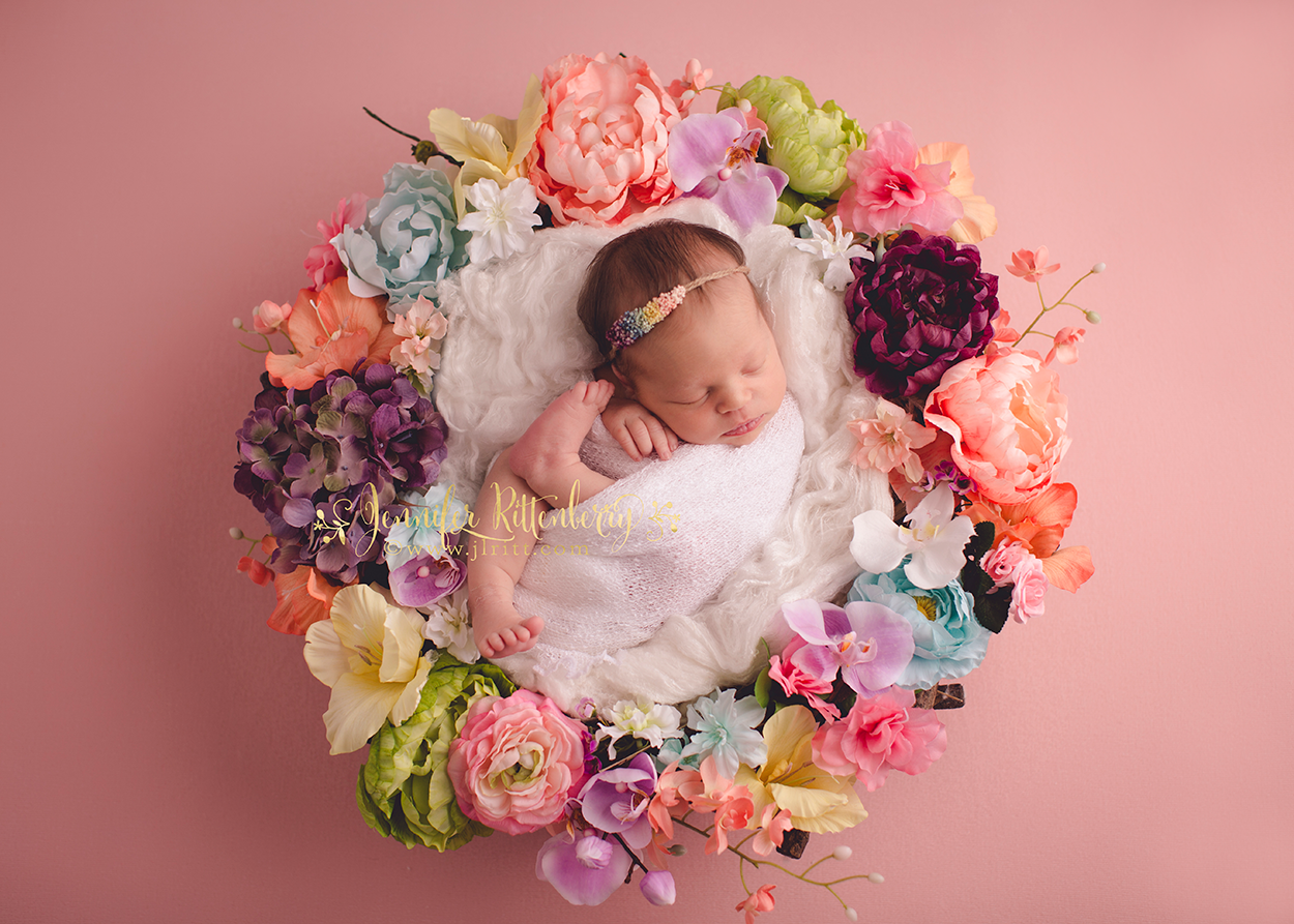 Rainbow Baby Girl Newborn Photography Session Adelaide Rose www