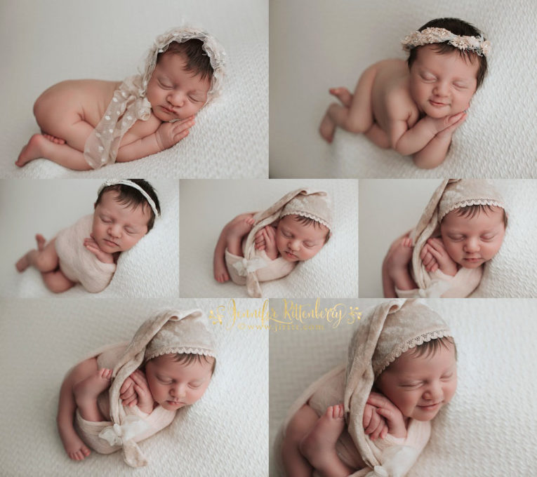newborn photography, wrapped posing, tushy up pose, side sleeper pose
