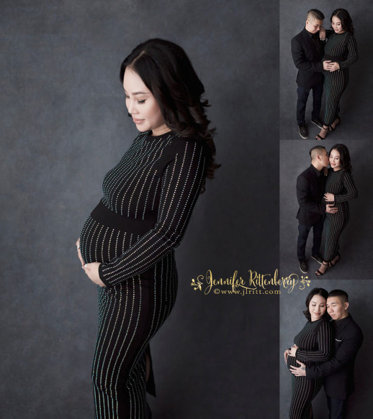 maternity photography, black dress