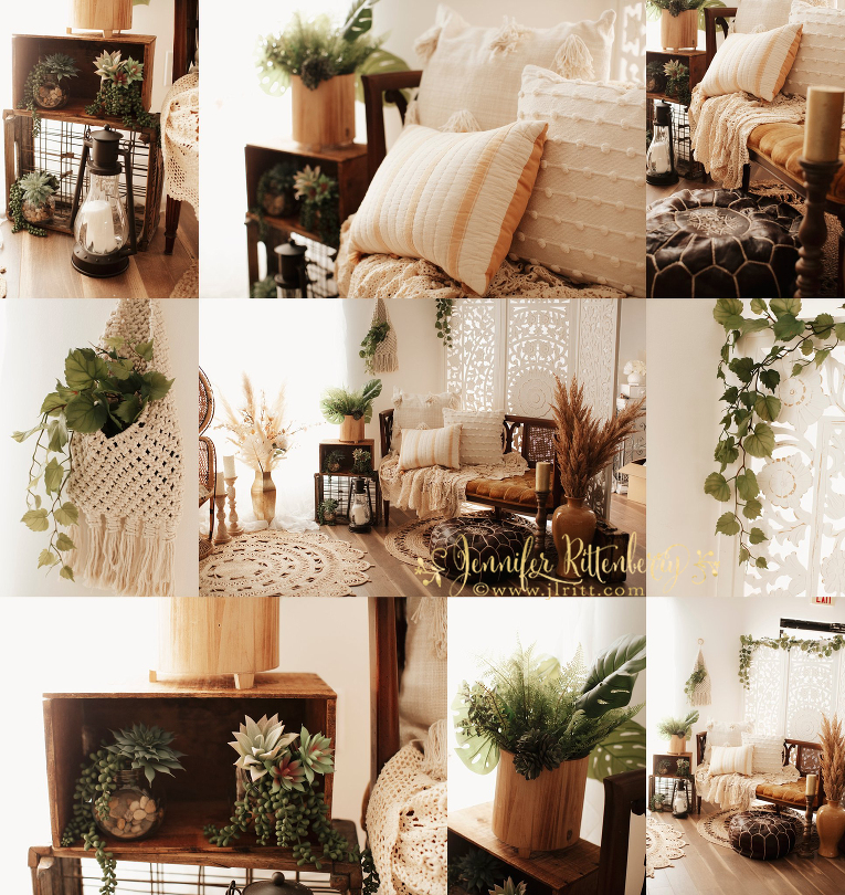 Traditional Boho Mini Session setup 